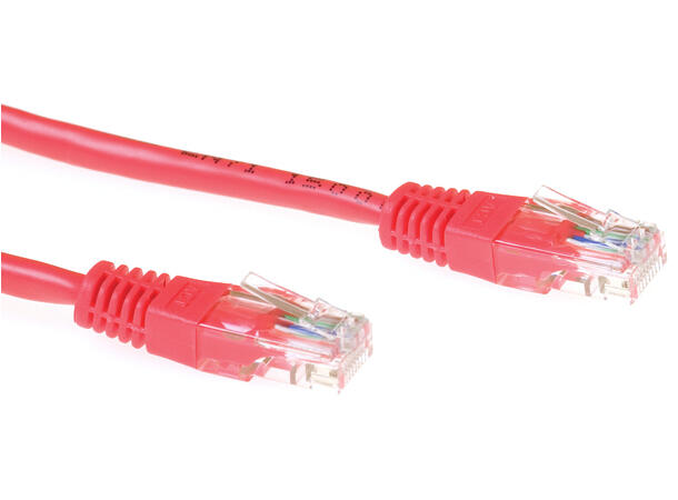 UTP Patch Cat.5e -  5,0 m Rød Nettverkskabel 100MHz 24AWG 